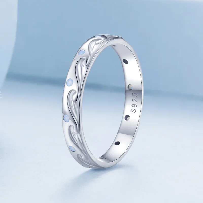 (image for) Pandora Style Waves Ring - BSR443 - View 2