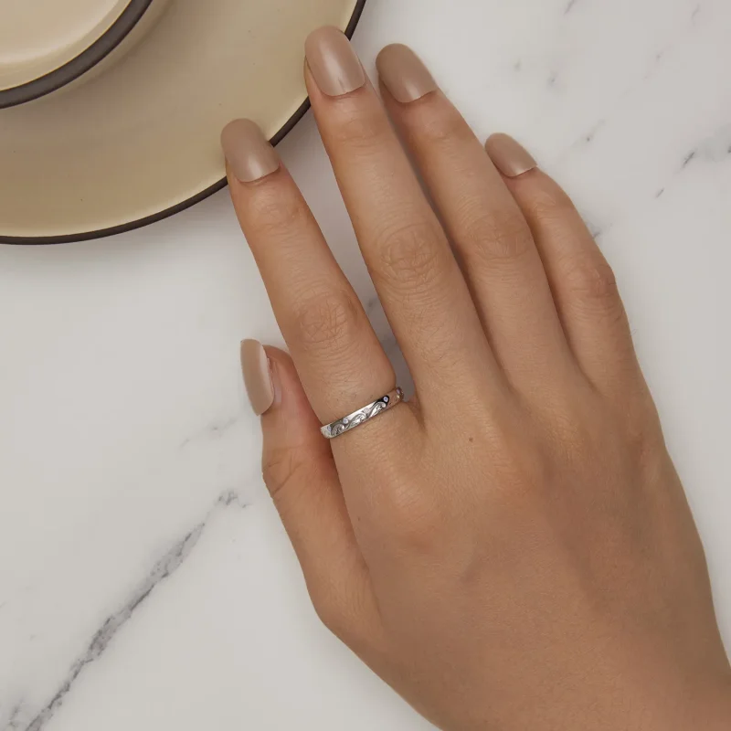 (image for) Pandora Style Waves Ring - BSR443 - View 5