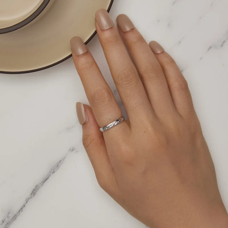 (image for) Pandora Style Waves Ring - BSR443 - View 7