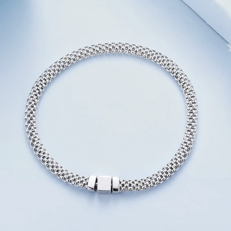 (image for) Pandora Style Weave Chain Bracelet - BSB124 - View 2