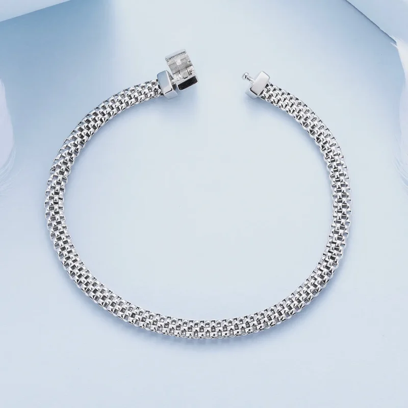 (image for) Pandora Style Weave Chain Bracelet - BSB124 - View 3