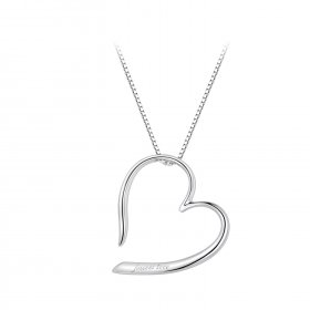 Pandora Style Freehand Heart Necklace - BSN341