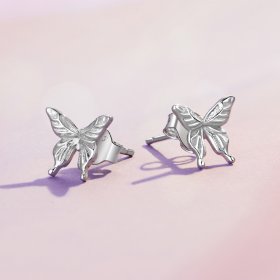 Pandora Style Butterfly Studs Earrings - BSE861