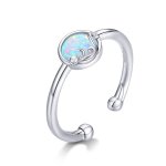 Pandora Style Silver Open Ring, Kitty In Shine - SCR651