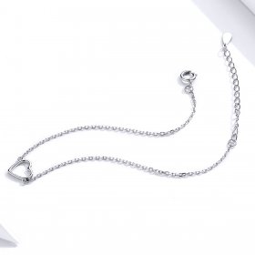 Silver Shape of Love Chain Slider Bracelet - PANDORA Style - SCB159
