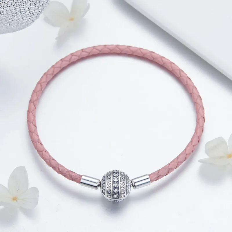 (image for) Leather Girlish Emotion Bracelet - PANDORA Style - SCB114 - View 2