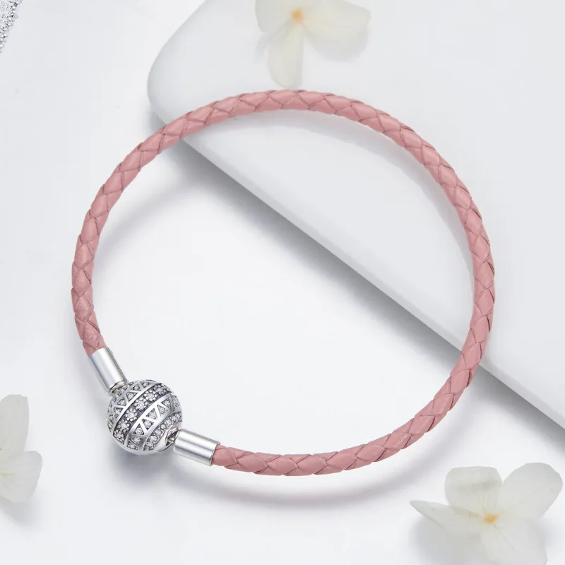 (image for) Leather Girlish Emotion Bracelet - PANDORA Style - SCB114 - View 3