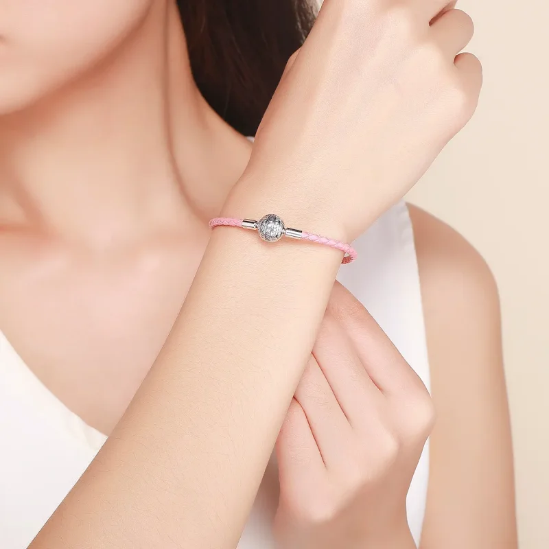 (image for) Leather Girlish Emotion Bracelet - PANDORA Style - SCB114 - View 5