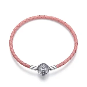 (image for) Leather Girlish Emotion Bracelet - PANDORA Style - SCB114