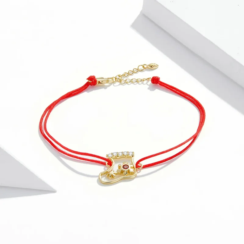 (image for) PANDORA Style Christmas Socks Cord Bracelet - SCB225 - View 2