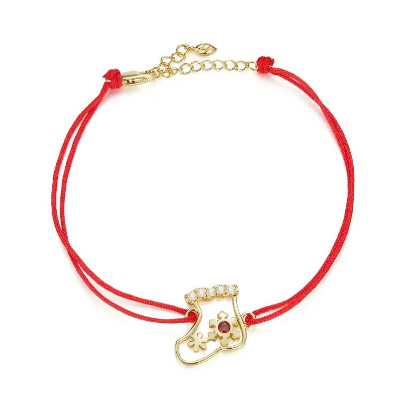 (image for) PANDORA Style Christmas Socks Cord Bracelet - SCB225 - Product Image