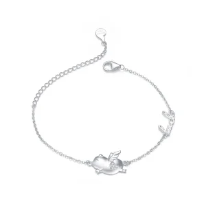 (image for) PANDORA Style Little Flying Pig Bracelet - BSB022