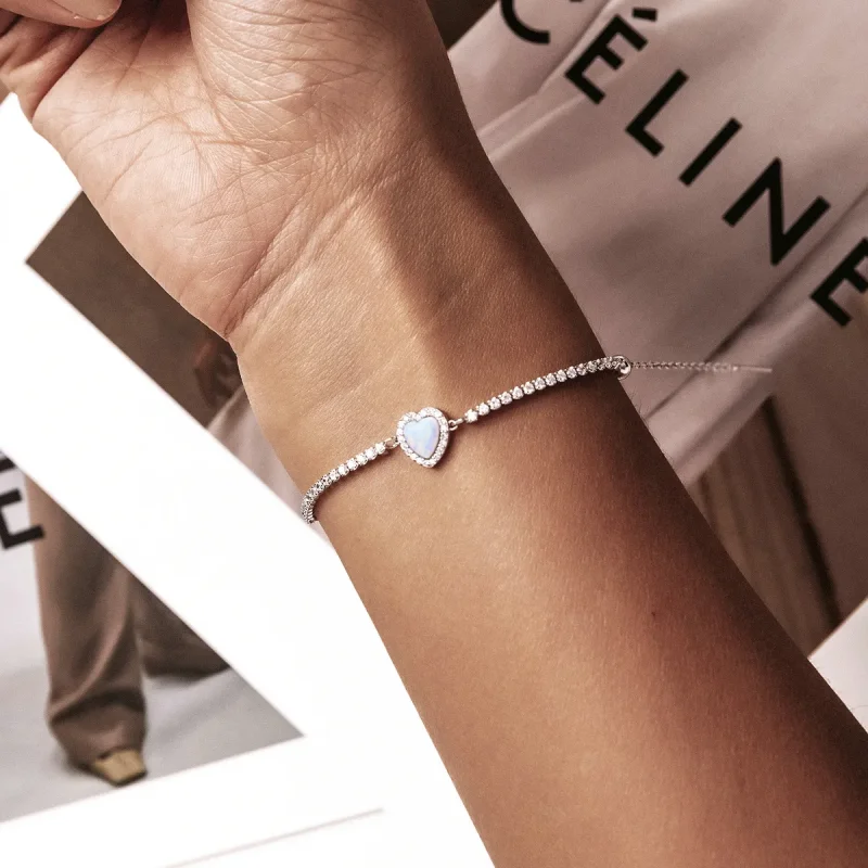 (image for) PANDORA Style Opal Love Bracelet - BSB086 - View 3