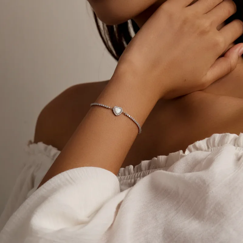 (image for) PANDORA Style Opal Love Bracelet - BSB086 - View 8