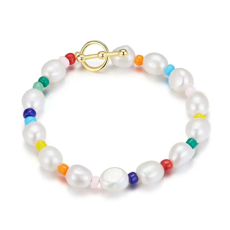 (image for) PANDORA Style Rainbow Pearl Bracelet - BSB074 - Product Image