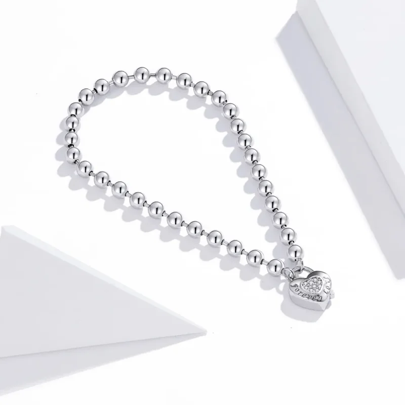 (image for) Pandora Style Chain Bracelet, Bead Chain - SCB203 - View 2