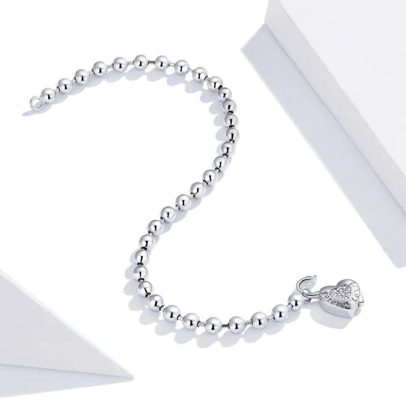 (image for) Pandora Style Chain Bracelet, Bead Chain - SCB203 - View 4