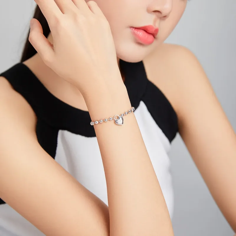 (image for) Pandora Style Chain Bracelet, Bead Chain - SCB203 - View 6