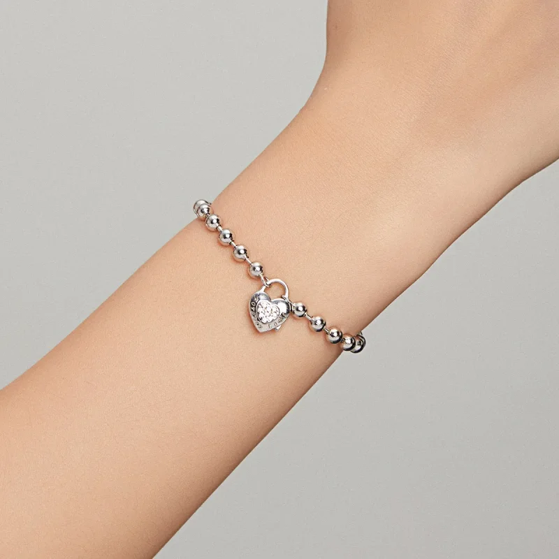 (image for) Pandora Style Chain Bracelet, Bead Chain - SCB203 - View 7