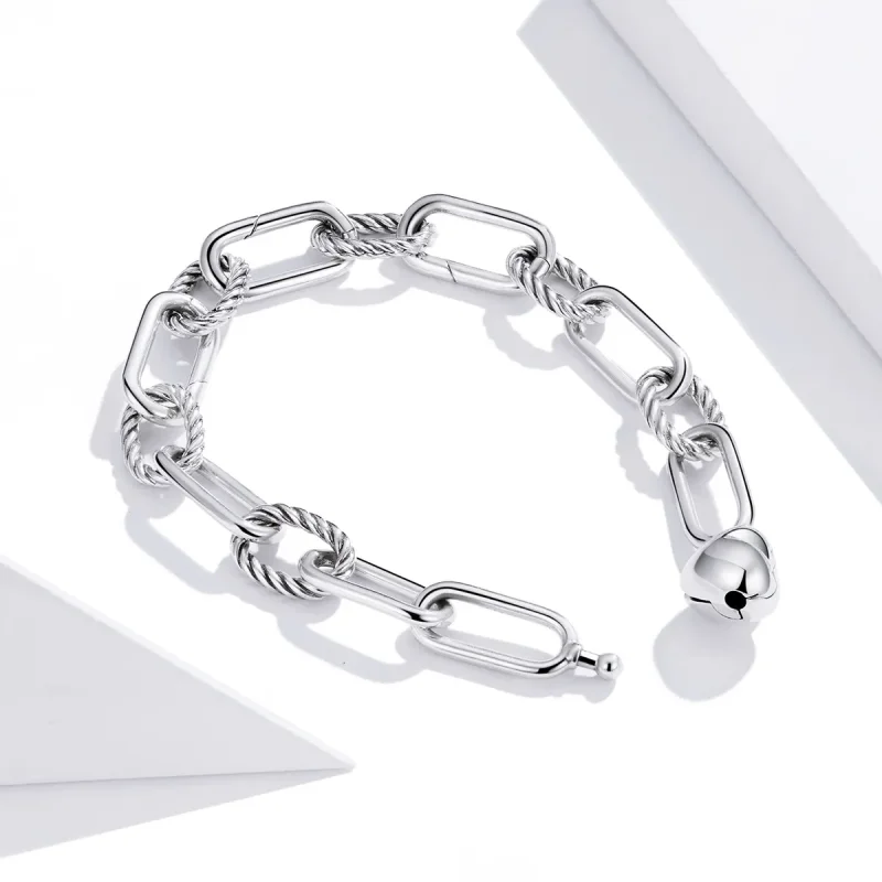 (image for) Pandora Style Chain Bracelet, Love of Paper Clips - SCB202 - View 3