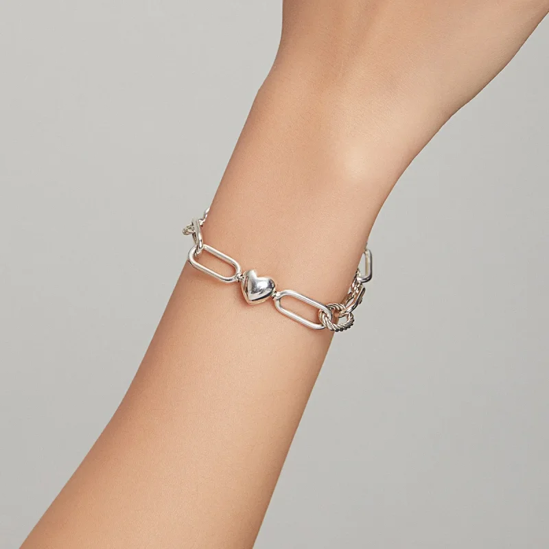 (image for) Pandora Style Chain Bracelet, Love of Paper Clips - SCB202 - View 5