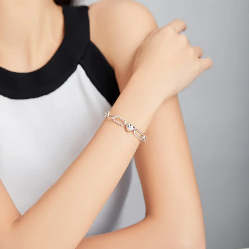 (image for) Pandora Style Chain Bracelet, Love of Paper Clips - SCB202 - View 7