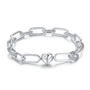 (image for) Pandora Style Chain Bracelet, Love of Paper Clips - SCB202