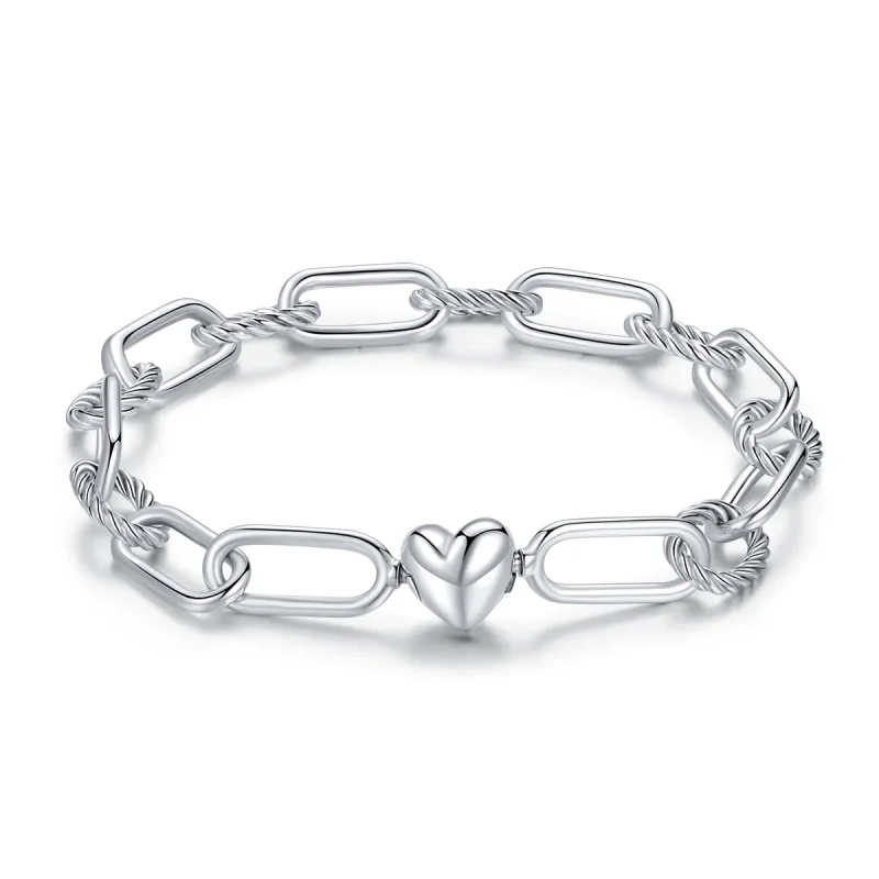 (image for) Pandora Style Chain Bracelet, Love of Paper Clips - SCB202 - Product Image