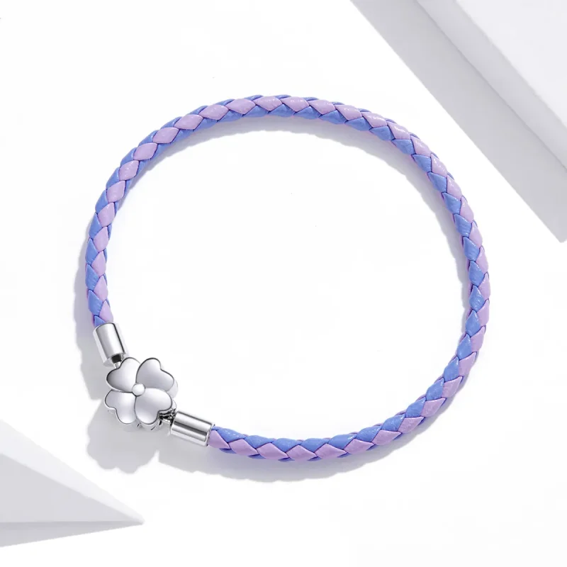 (image for) Pandora Style Leather Bracelet, Lucky Clover - SCB214 - View 3