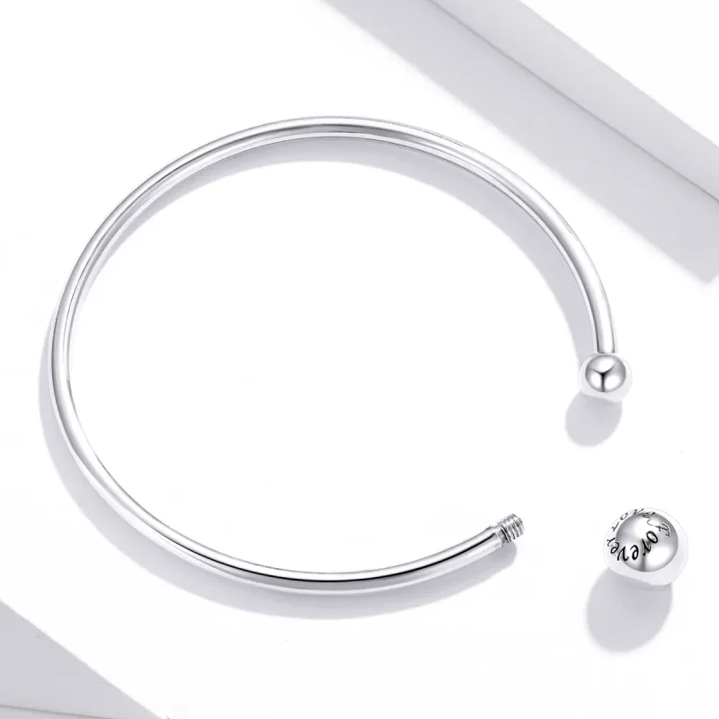 (image for) Pandora Style Open Bangle, Simple Stretch - SCB198 - View 3