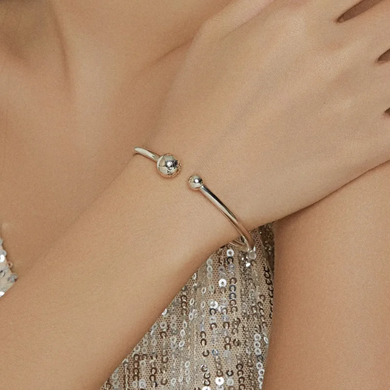 (image for) Pandora Style Open Bangle, Simple Stretch - SCB198 - View 6