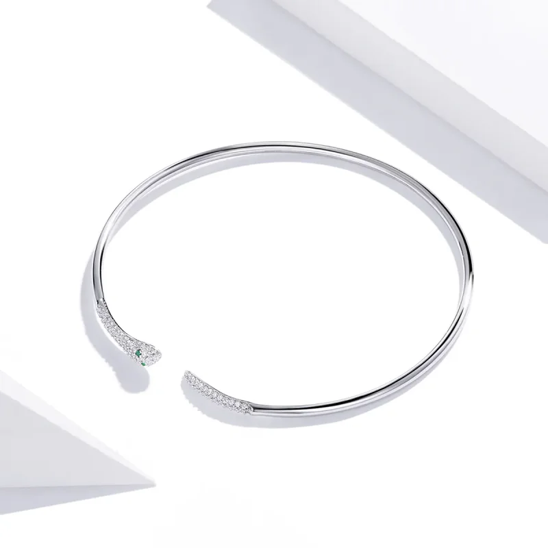 (image for) Pandora Style Open Bangle, Snake - SCB206 - View 3