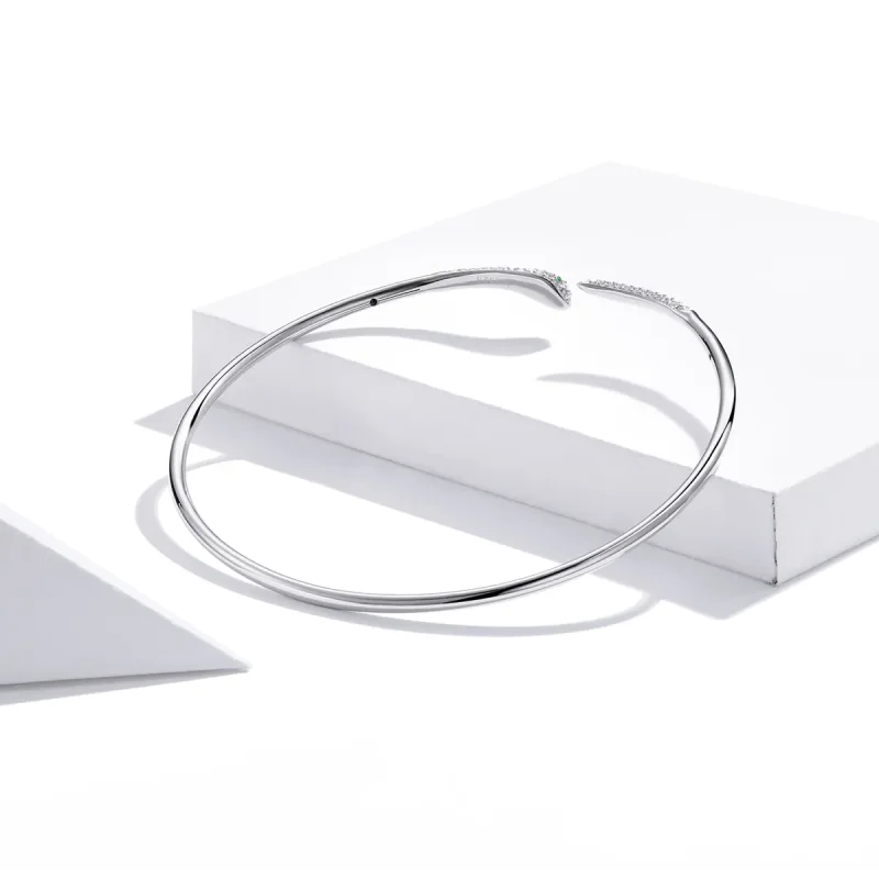 (image for) Pandora Style Open Bangle, Snake - SCB206 - View 4