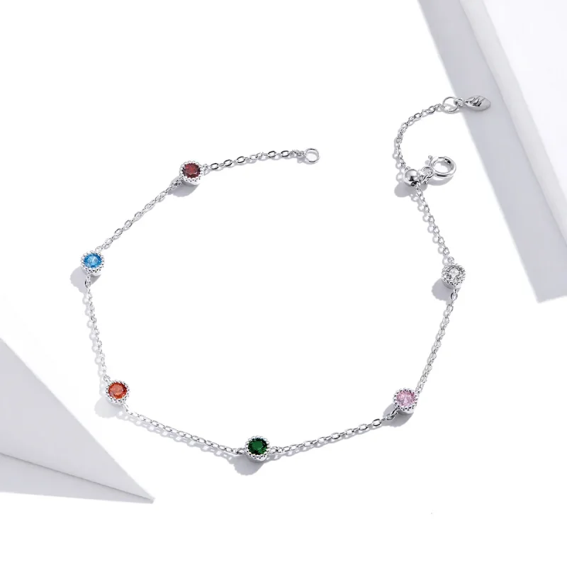 (image for) Pandora Style Silver Bracelet Coloured Summer - SCB184 - View 2