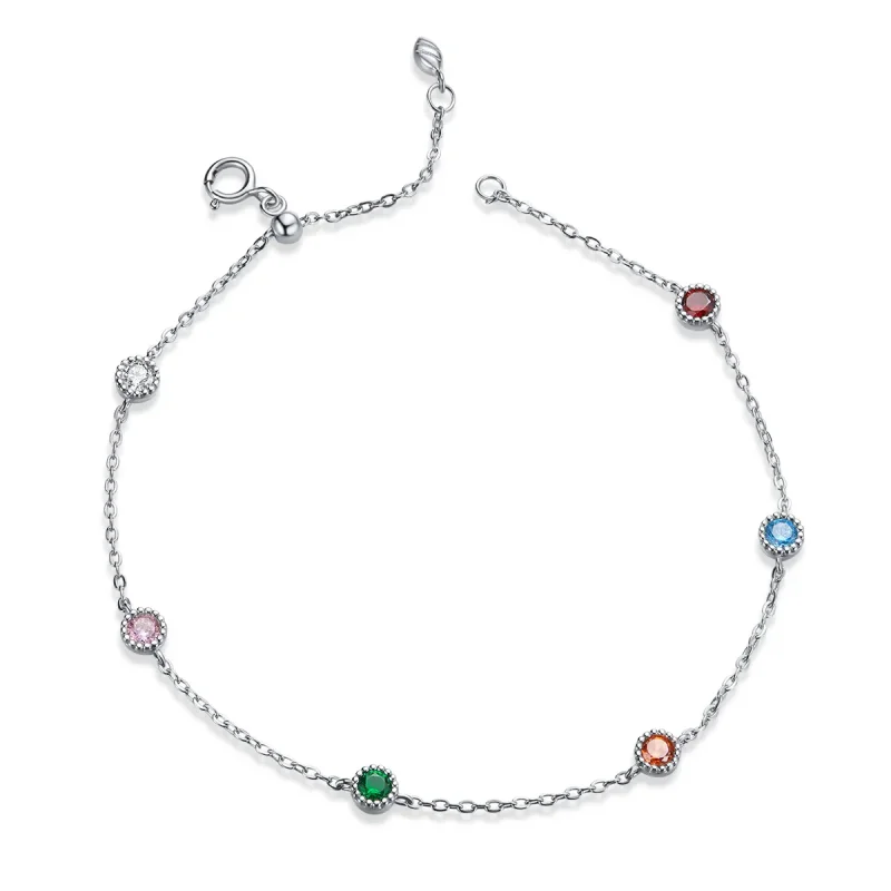 (image for) Pandora Style Silver Bracelet Coloured Summer - SCB184 - Product Image