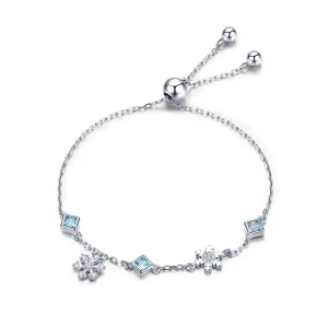 (image for) Pandora Style Silver Bracelet Dancing Snowflake - BSB001
