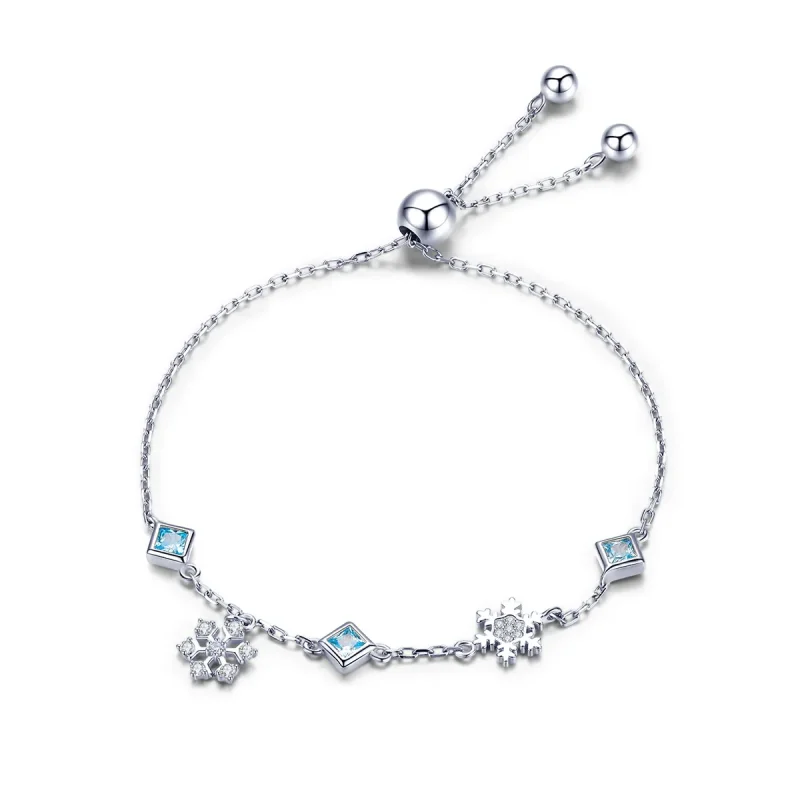 (image for) Pandora Style Silver Bracelet Dancing Snowflake - BSB001 - Product Image
