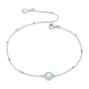 (image for) Pandora Style Silver Bracelet Gorgeous, Opal - BSB054