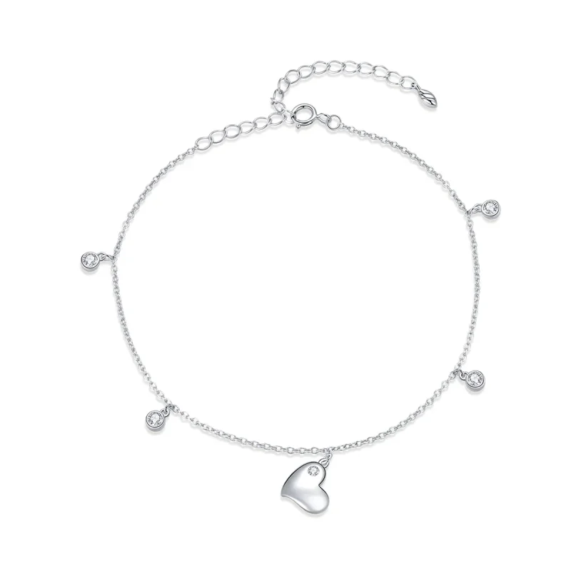 (image for) Pandora Style Silver Bracelet Heart - SCT021 - Product Image