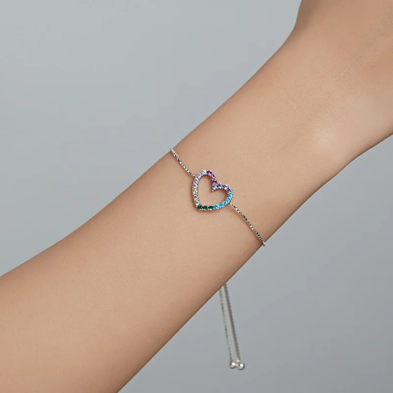 (image for) Pandora Style Silver Bracelet Love of Rainbow - SCB216 - View 7