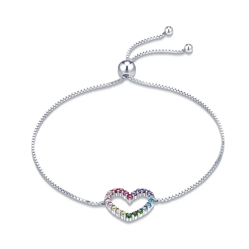 (image for) Pandora Style Silver Bracelet Love of Rainbow - SCB216 - Product Image