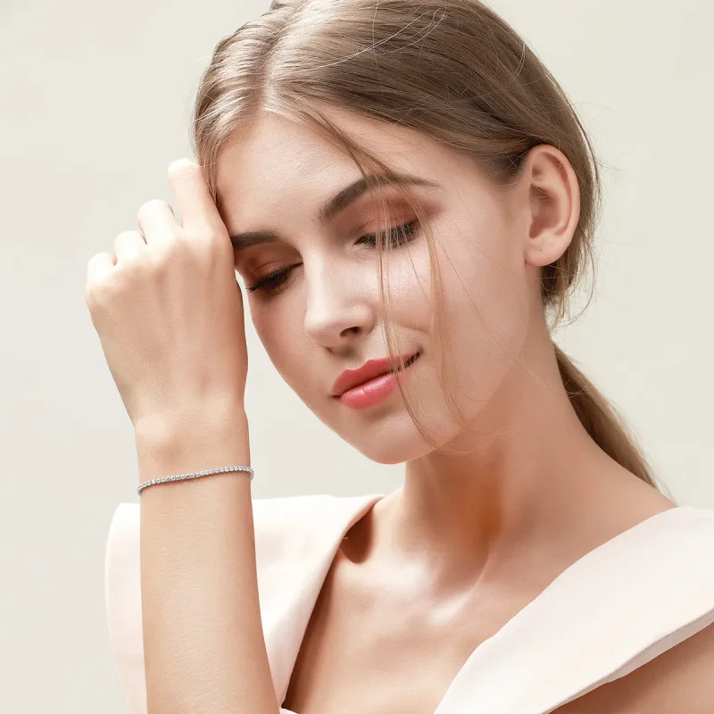 (image for) Pandora Style Silver Bracelet Lovingly - SCB029 - View 8