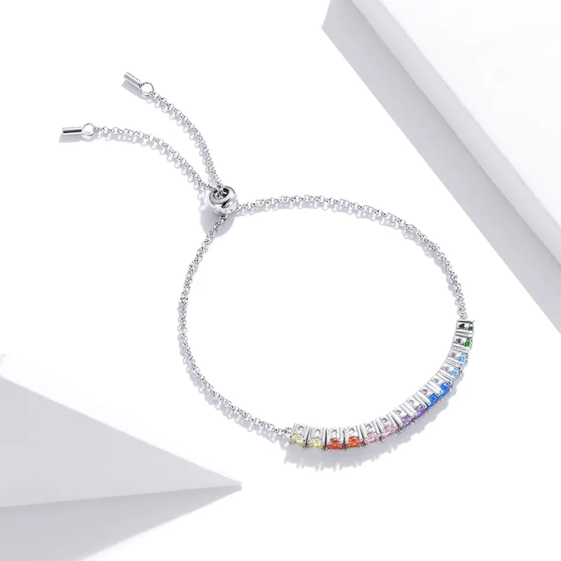 (image for) Pandora Style Silver Bracelet Rainbow Bridge - SCB213 - View 2