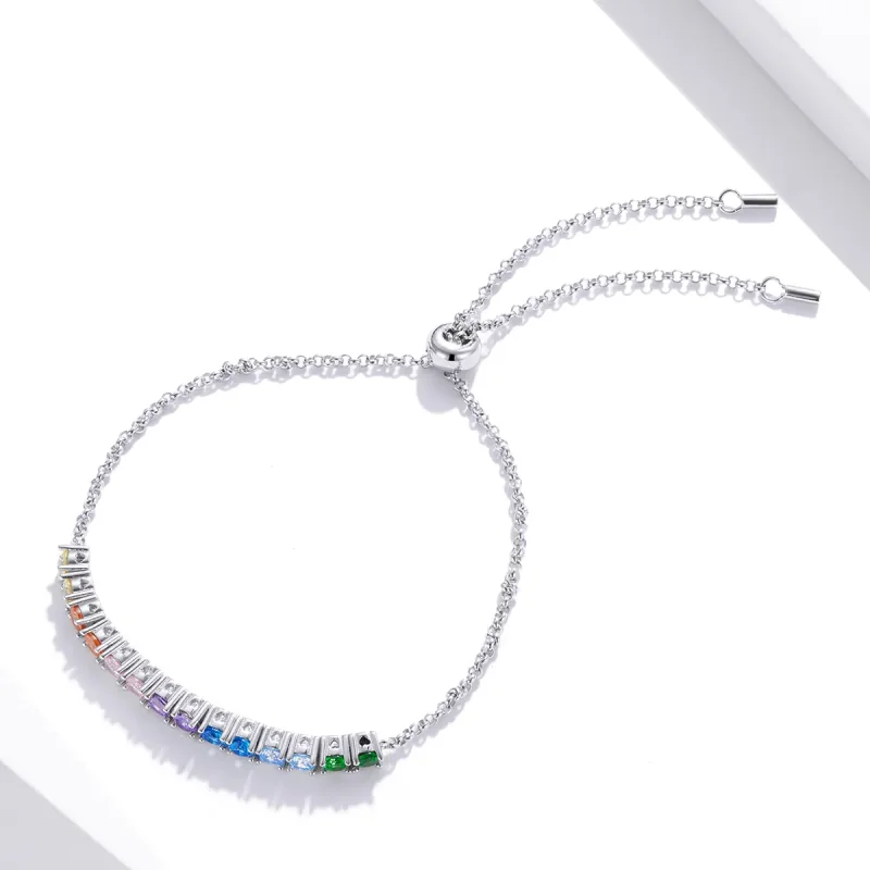 (image for) Pandora Style Silver Bracelet Rainbow Bridge - SCB213 - View 3