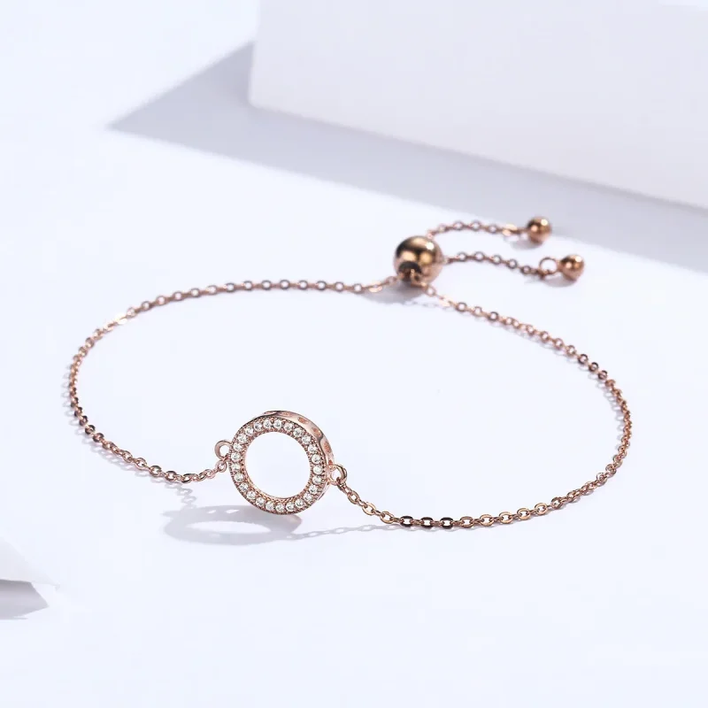 (image for) Rose Gold Destiny Slider Bracelet - PANDORA Style - SCB030-C - View 3