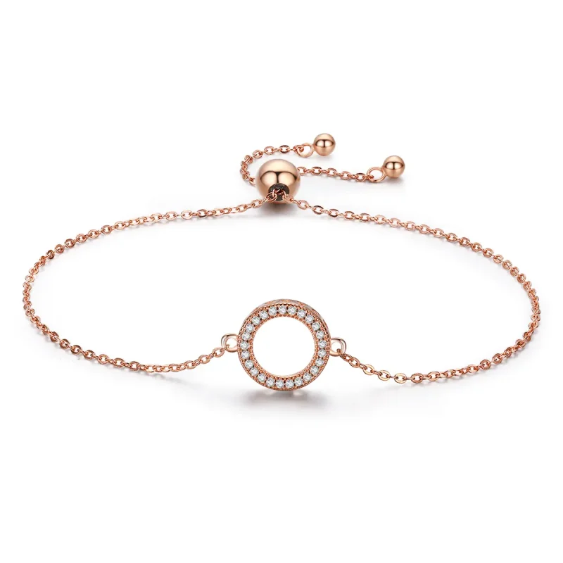 (image for) Rose Gold Destiny Slider Bracelet - PANDORA Style - SCB030-C - Product Image