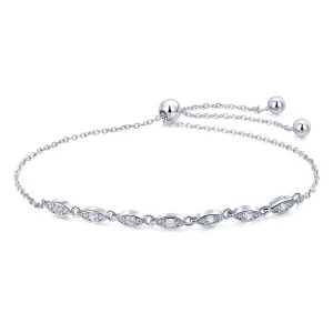 (image for) Silver Beauty of Simplicity Chain Slider Bracelet - PANDORA Style - SCB086