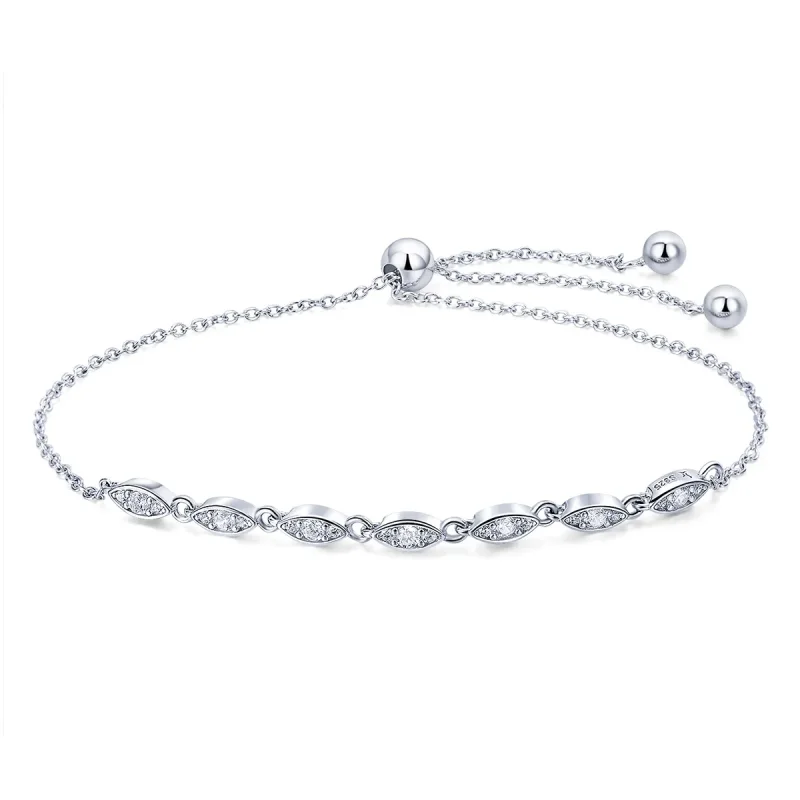 (image for) Silver Beauty of Simplicity Chain Slider Bracelet - PANDORA Style - SCB086 - Product Image