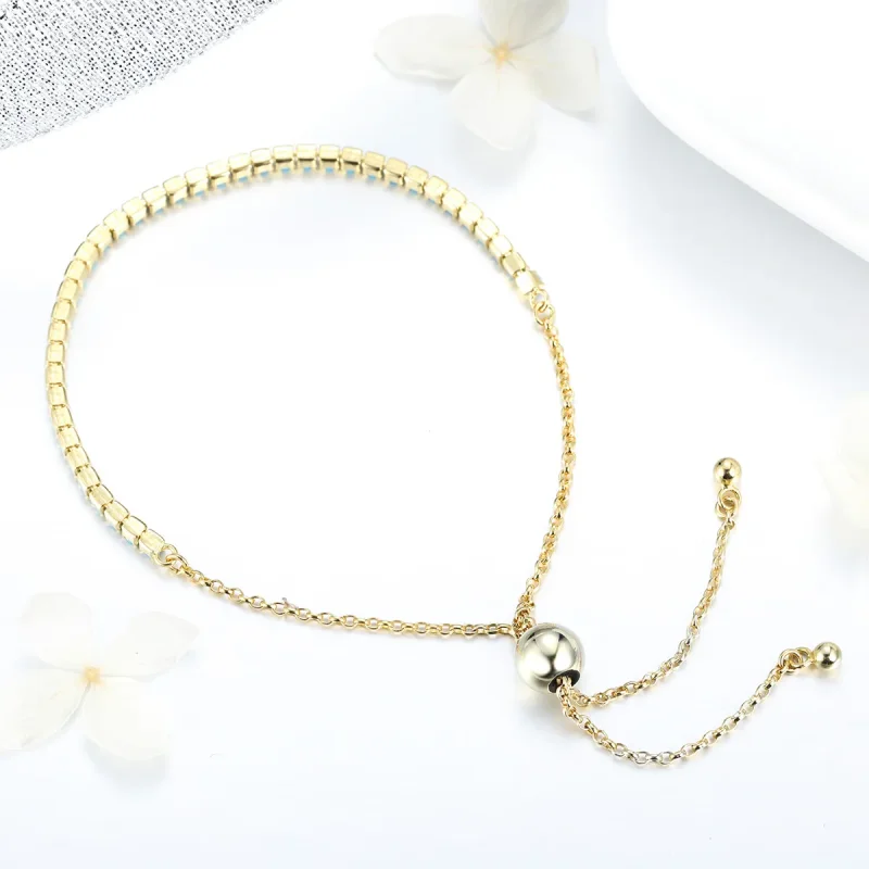 (image for) Silver Blue Sky Slider Tennis Bracelet - PANDORA Style - SCB118 - View 3