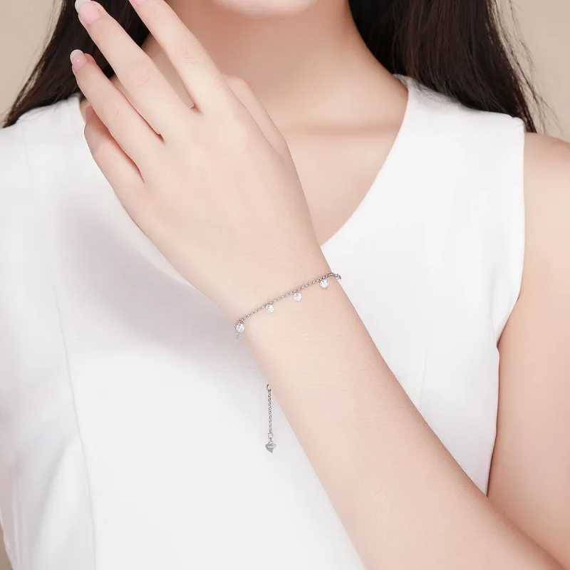 (image for) Silver Contracted Elves Chain Slider Bracelet - PANDORA Style - SCB103 - View 2